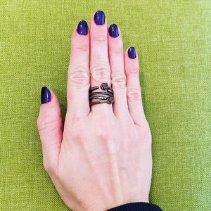 Kendra Scott Warren chocolate ring stack